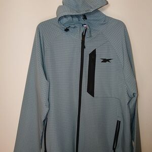 NWT Reebok Cowlneck Full Zip Light Men's Blue Reebok Jacket Hooded XL